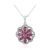 Collier en argent et Grenat de Malaya