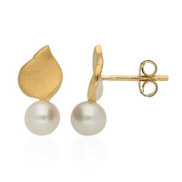 Boucles d'oreilles en argent et Perle blanche de culture d'eau douce