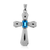 Pendentif en argent et Topaze bleu Suisse