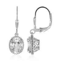 Boucles d'oreilles en argent et Topaze blanche
