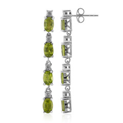 Boucles d'oreilles en argent et Péridot de Birmanie
