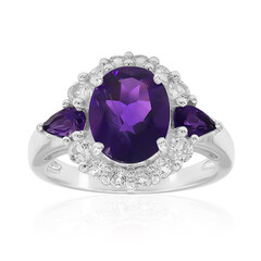Bague en argent et Améthyste de Zambie