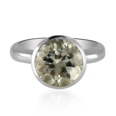 Bague en argent et Améthyste verte