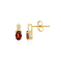 Boucles d'oreilles en argent et Grenat du Mozambique