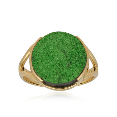 Bague en argent et Uvarovite