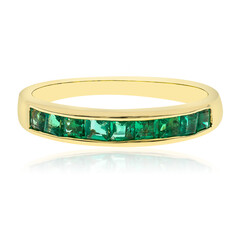 Bague en or et Emeraude de Zambie AAA (CIRARI)
