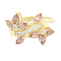 Bague en or et Saphir Padparadscha non chauffé (AMAYANI)