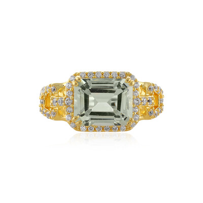 Bague en argent et Améthyste verte