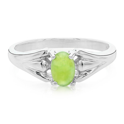 Bague en argent et Chrysoprase impériale