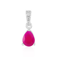 Pendentif en argent et Calcedoine framboise