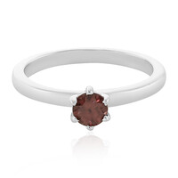 Bague en argent et Zircon champagne