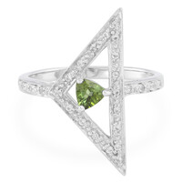Bague en argent et Tourmaline cuprifère