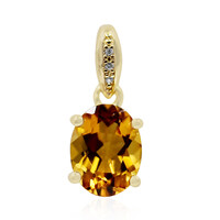 Pendentif en argent et Scapolite cognac
