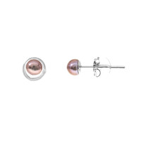 Boucles d'oreilles en argent et Perle de culture d'eau douce