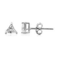 Boucles d'oreilles en argent et Topaze blanche