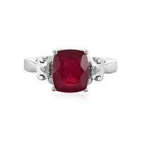Bague en argent et Rubis de Madagascar