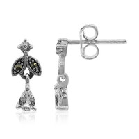 Boucles d'oreilles en argent et Topaze blanche