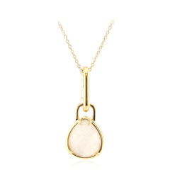 Collier en argent et Pierre de Lune arc-en-ciel