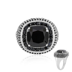 Bague en argent et Spinelle noir