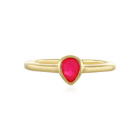 Bague en argent et Opale rose d'Éthiopie