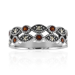 Bague en argent et Grenat du Mozambique