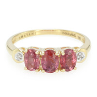 Bague en or et Saphir Padparadscha non chauffé (AMAYANI)