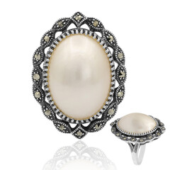 Bague en argent et Perle de Mabé