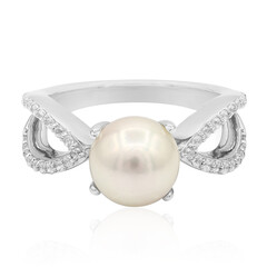 Bague en argent et Perle d'Akoya (TPC)