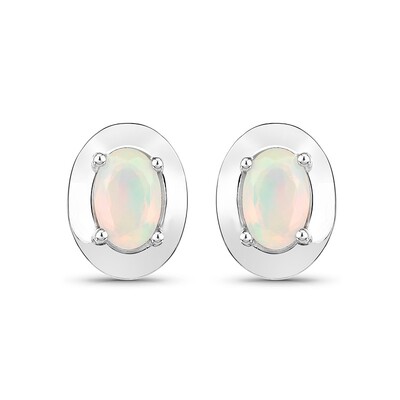 Boucles d'oreilles en argent et Opale Welo