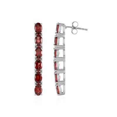 Boucles d'oreilles en argent et Grenat du Mozambique