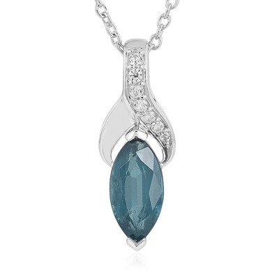 Collier en argent et Kyanite bleu pétrole