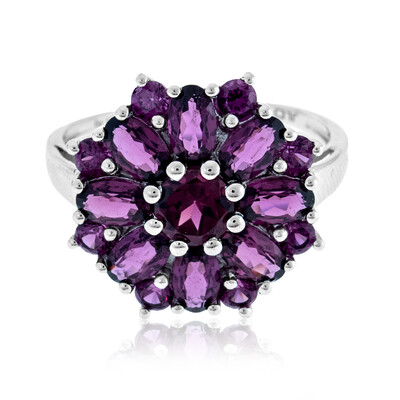 Bague en argent et Grenat Rhodolite