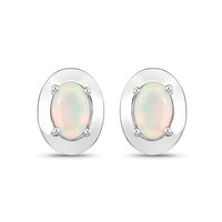 Boucles d'oreilles en argent et Opale Welo