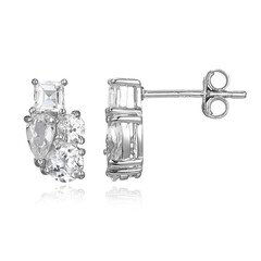 Boucles d'oreilles en argent et Topaze blanche