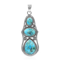 Pendentif en argent et Turquoise bleue de Mohavie (Art of Nature)
