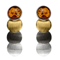 Boucles d'oreilles en argent et Ambre baltique