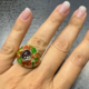 Bague en argent et Améthyste verte (Adela Silber)