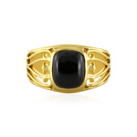 Bague pour homme en argent et Spinelle noir