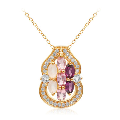 Collier en argent et Grenat Rhodolite