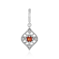 Pendentif en argent et Saphir Padparadscha