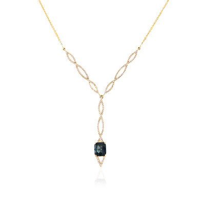 Collier en or et Spinelle bleu cobalt Luc Yen (de Melo)