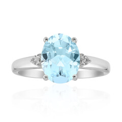 Bague en argent et Topaze bleu ciel