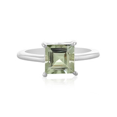 Bague en argent et Améthyste verte
