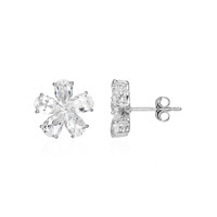 Boucles d'oreilles en argent et Topaze blanche