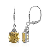 Boucles d'oreilles en argent et Citrine