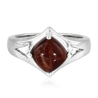 Bague en argent et Œil-de-tigre rouge