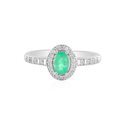 Bague en argent et Emeraude de Colombie