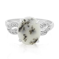 Bague en argent et Agate dendritique
