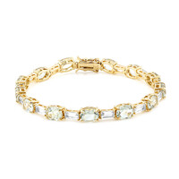 Bracelet en argent et Améthyste verte