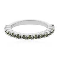 Bague en argent et Diamant vert I3